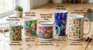 "Personalized sublimated White Coffee Mug with custom design"