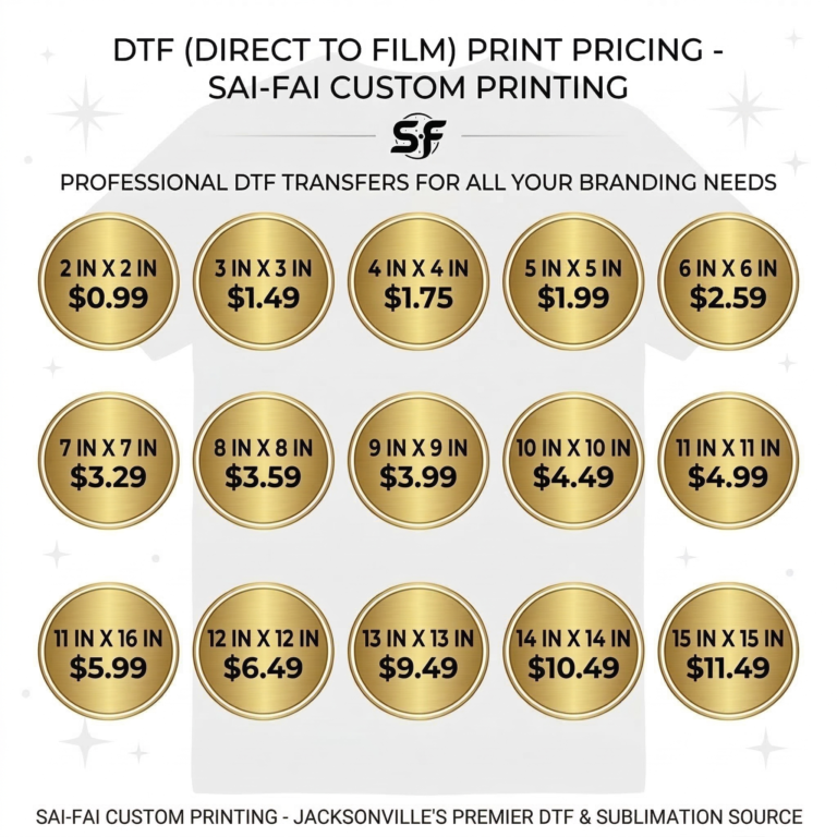 "Custom DTF Design Image Size & Price"