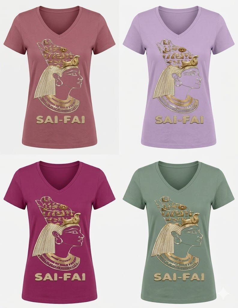 "SAI-FAI Gold-Queen Amenirdis Short Sleeve T-shirt"